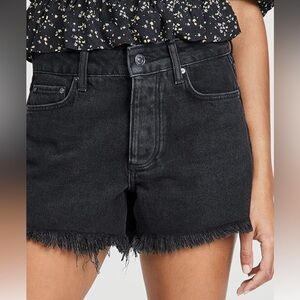 PAIGE Black Frayed Noella Jean Shorts